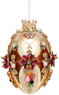 Faberge Jewel Egg Ornament Gold e Brown 18 cm - Mark Roberts