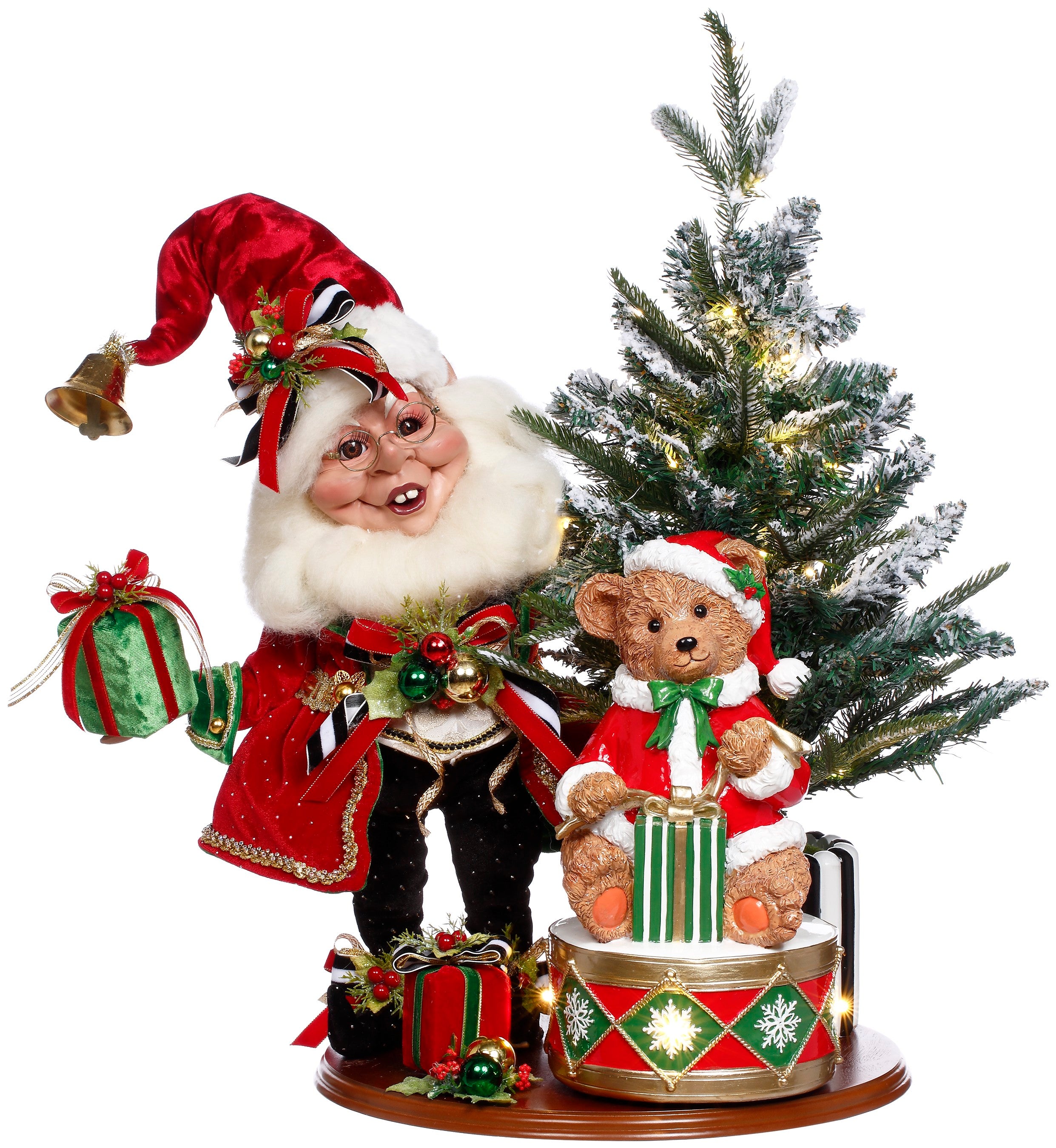 Lg Decorating Tree Elf Scene W/Lights 61 cm - Mark Roberts