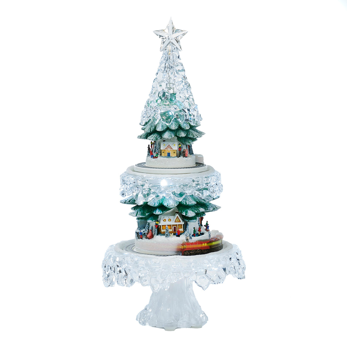 Carillon Alberello in Resina con Luci e Movimento 44 cm - Goodwill