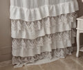 Mantovana in Stile Shabby Chic con Balze in Pizzo e Lino