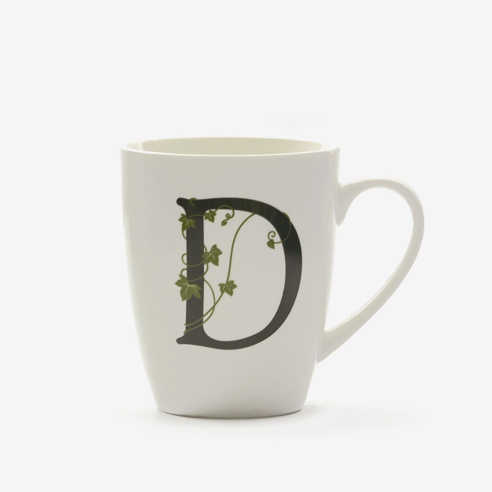Tazza Mug in Porcellana con Iniziale Verde – La Porcellana Bianca