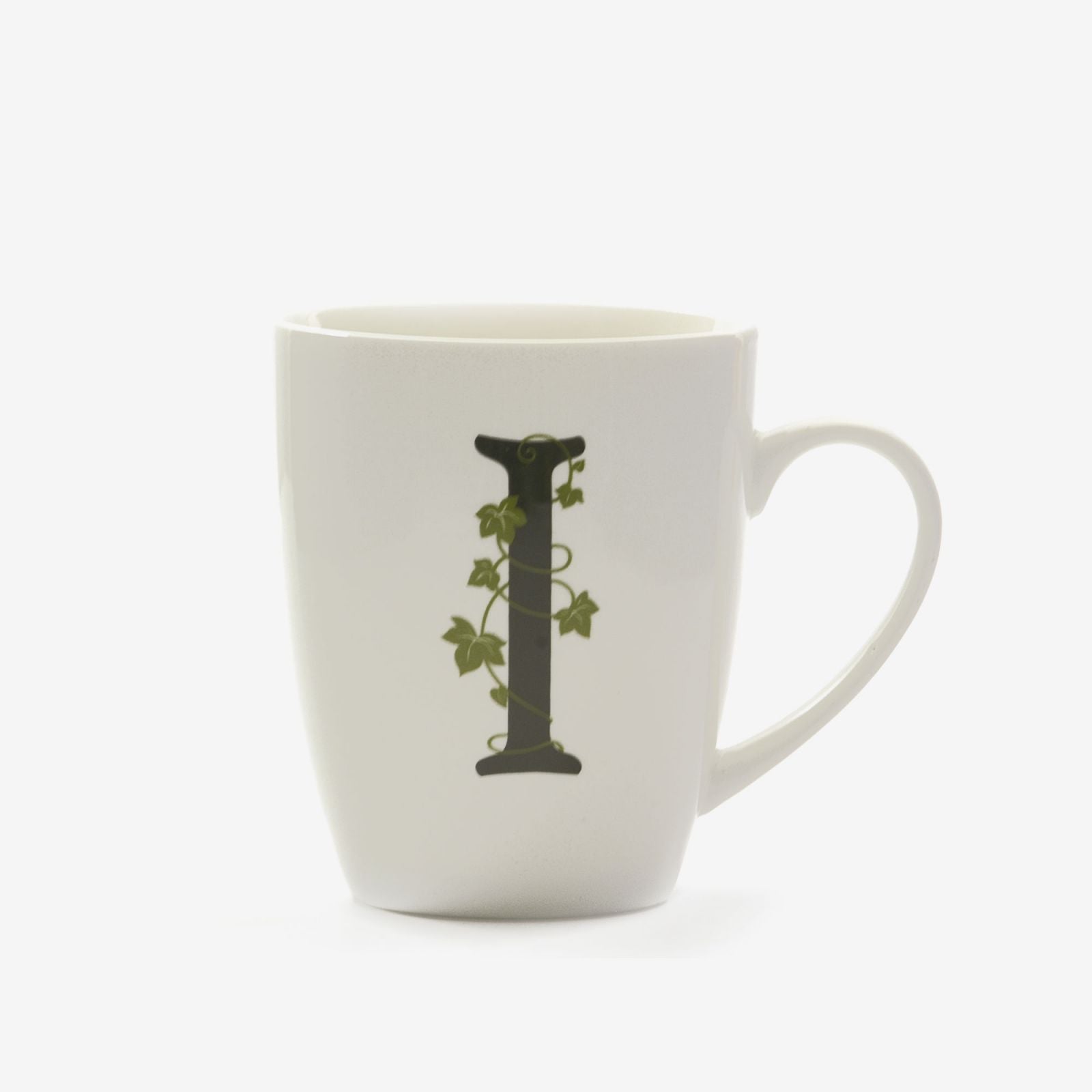 Tazza Mug in Porcellana con Iniziale Verde – La Porcellana Bianca