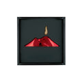 Quadretto Nero con Vesuvio Rosso 17.5x17.5 cm - Bongelli Preziosi