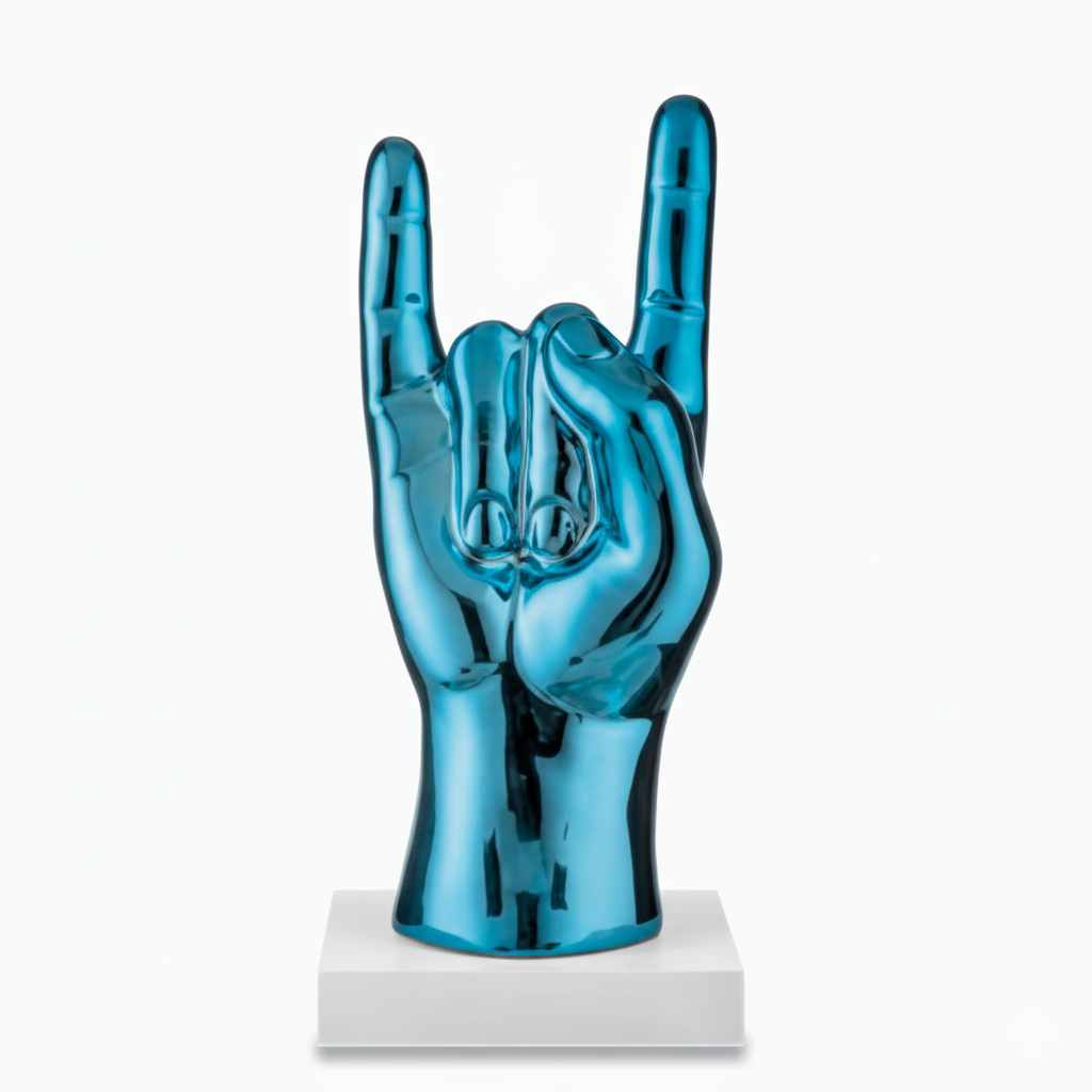 Scultura Corna Azzurre 12 cm - Bongelli Preziosi