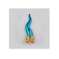 Quadretto Bianco con Corno Azzurro e Maschera Oro 16x16 cm - Bongelli Preziosi