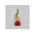 Quadretto Bianco con Corno Oro e Maschera Pulcinella 16x16 cm - Bongelli Preziosi