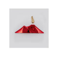 Quadretto Bianco Vesuvio Rosso con Dettagli Oro 16x16 cm - Bongelli Preziosi
