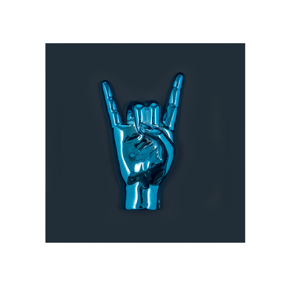 Quadretto Nero con Corna Azzurre 16x16 cm - Bongelli Preziosi