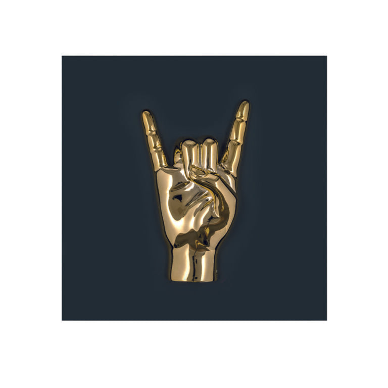 Quadretto Nero con Corna Oro 16x16 cm - Bongelli Preziosi