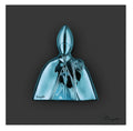 Quadretto Nero con San Gennaro Blu 16x16 cm - Bongelli Preziosi