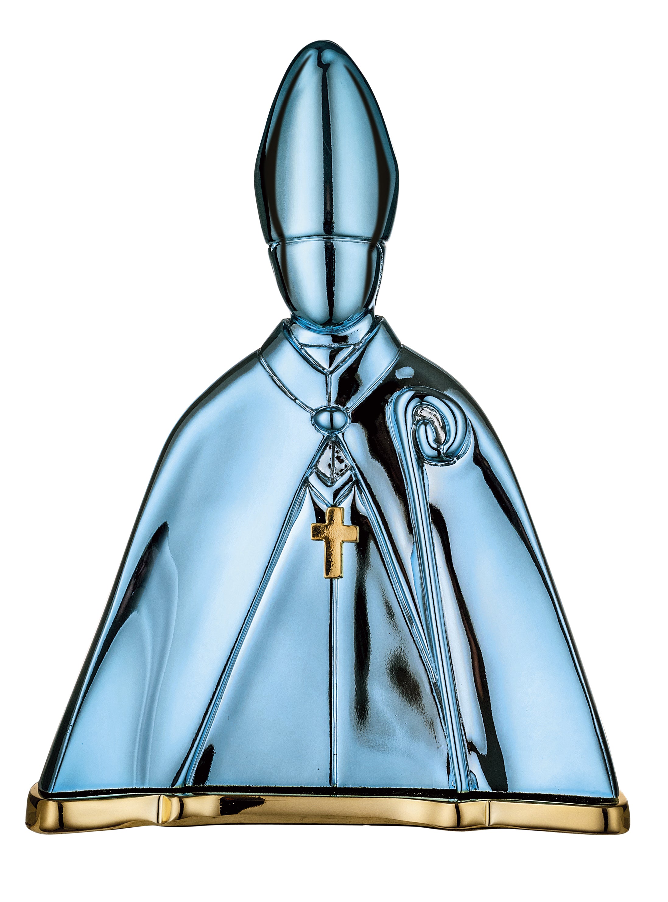 San Gennaro in Marmorino Blu 17 h cm - Bongelli Preziosi