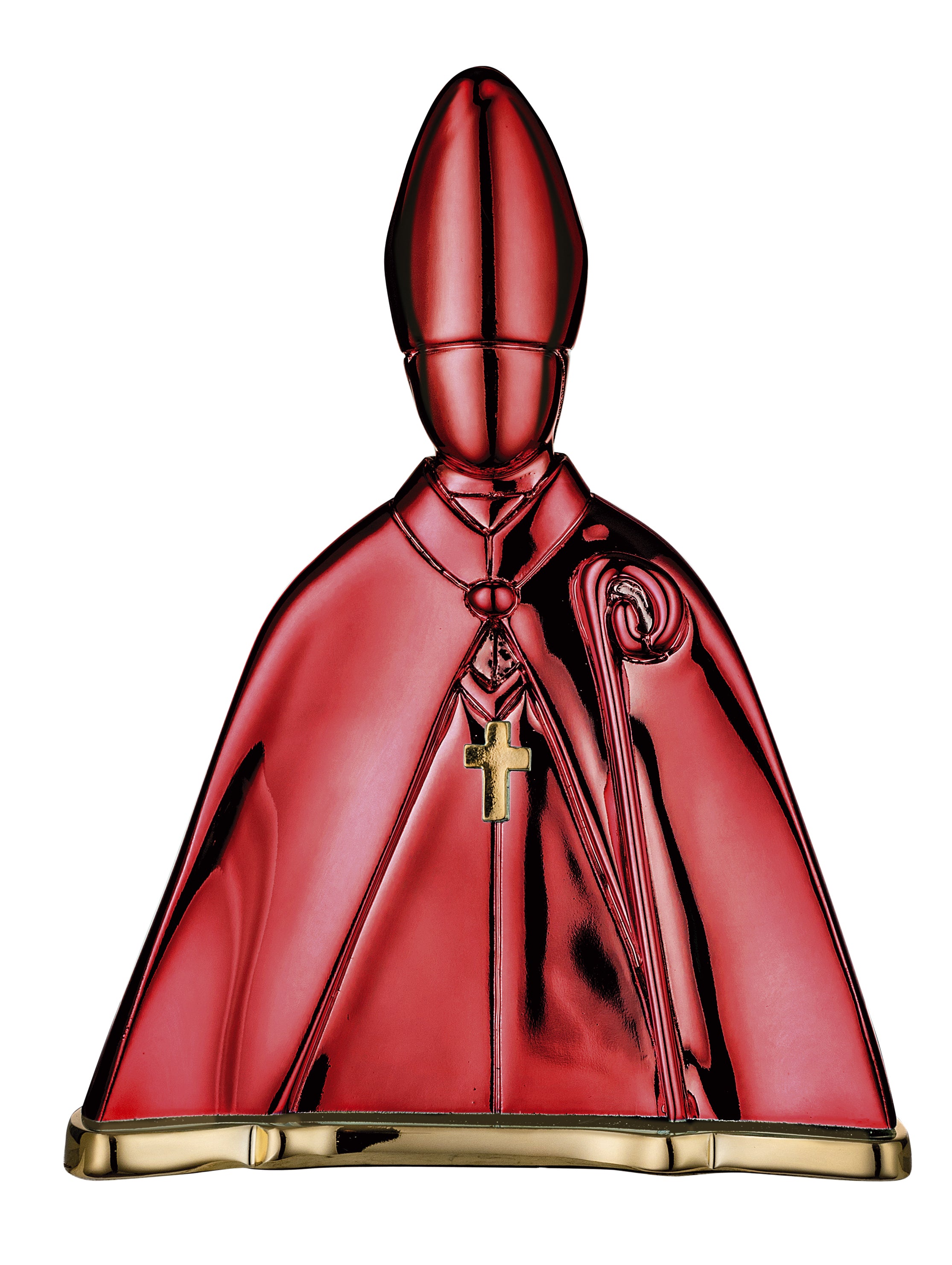 San Gennaro in Marmorino Rosso 26 h cm - Bongelli Preziosi