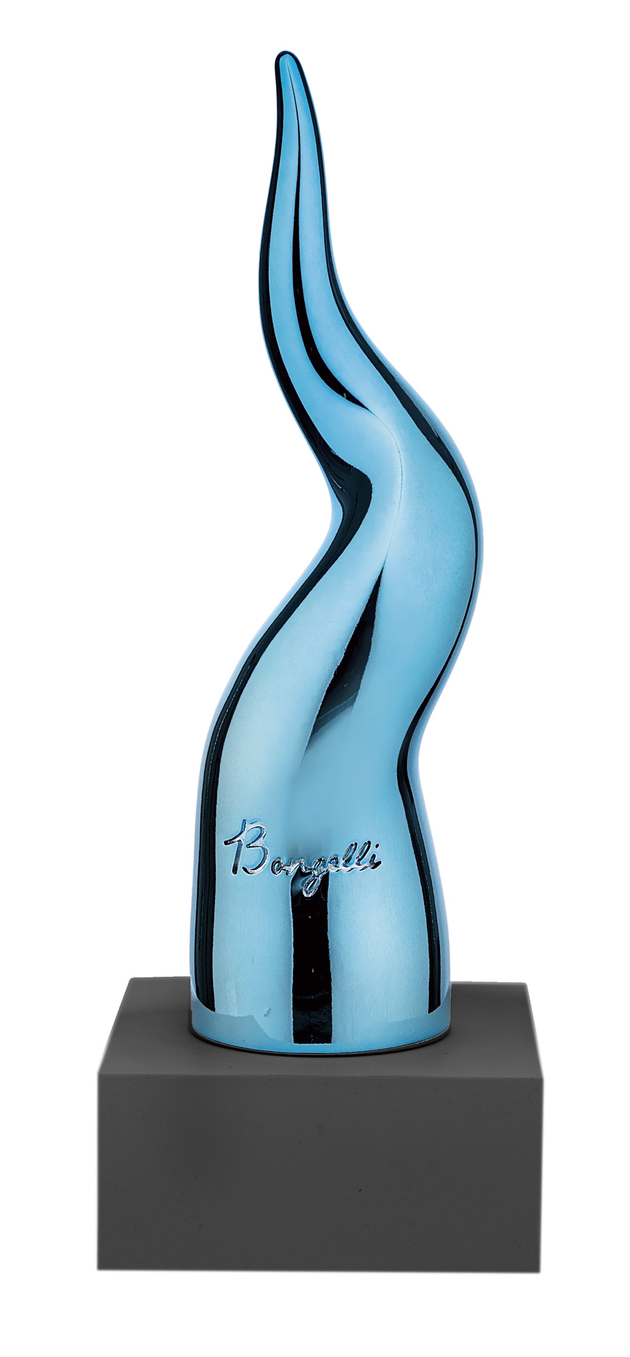 Corno in Marmorino Lucido Blu 17 h cm - Bongelli Preziosi