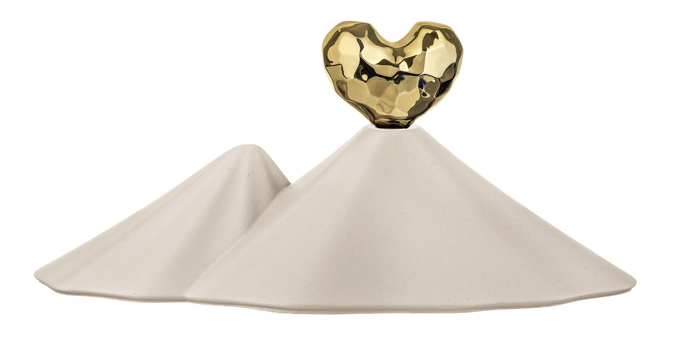 Vesuvio in Marmorino Nocciola e Oro 17x10 cm - Bongelli Preziosi
