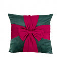 Cuscino in Velluto Verde con Fiocco 45 cm - Goodwill