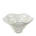 Centrotavola Leaf in Ceramica Traforata Bianca Ø 41 - Hervit