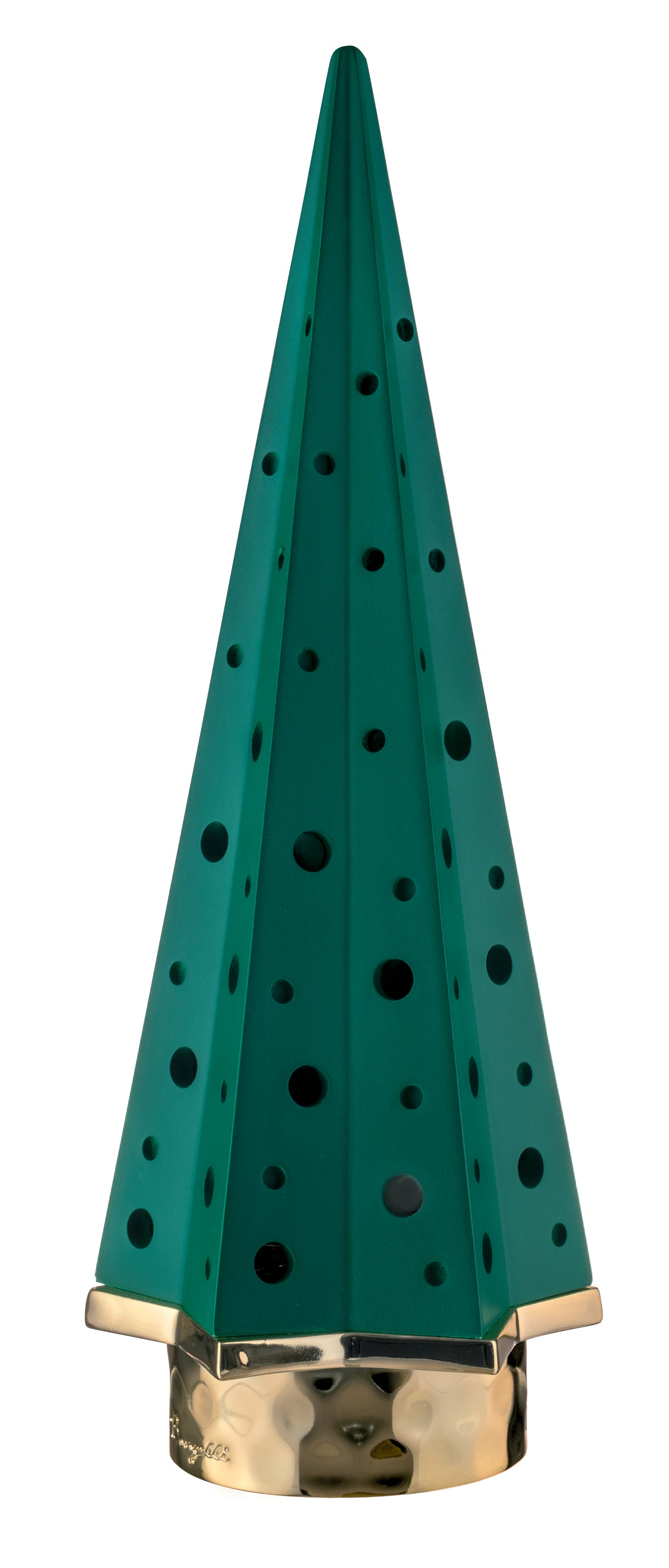 Alberello con Luce LED in Marmorino Verde 18 h cm - Bongelli Preziosi