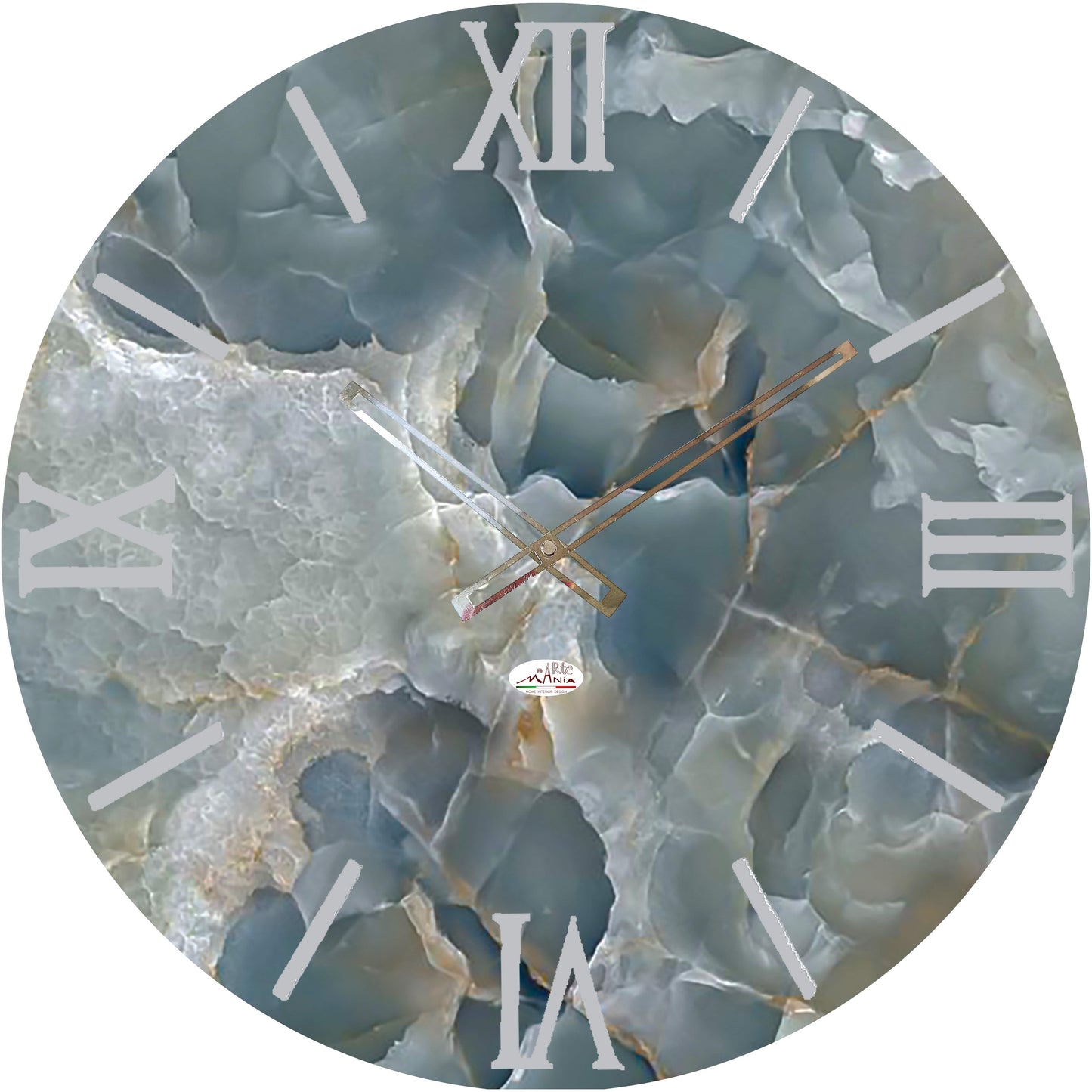 Orologio da Parete Personalizzabile con Effetto Marmo 60x60 cm