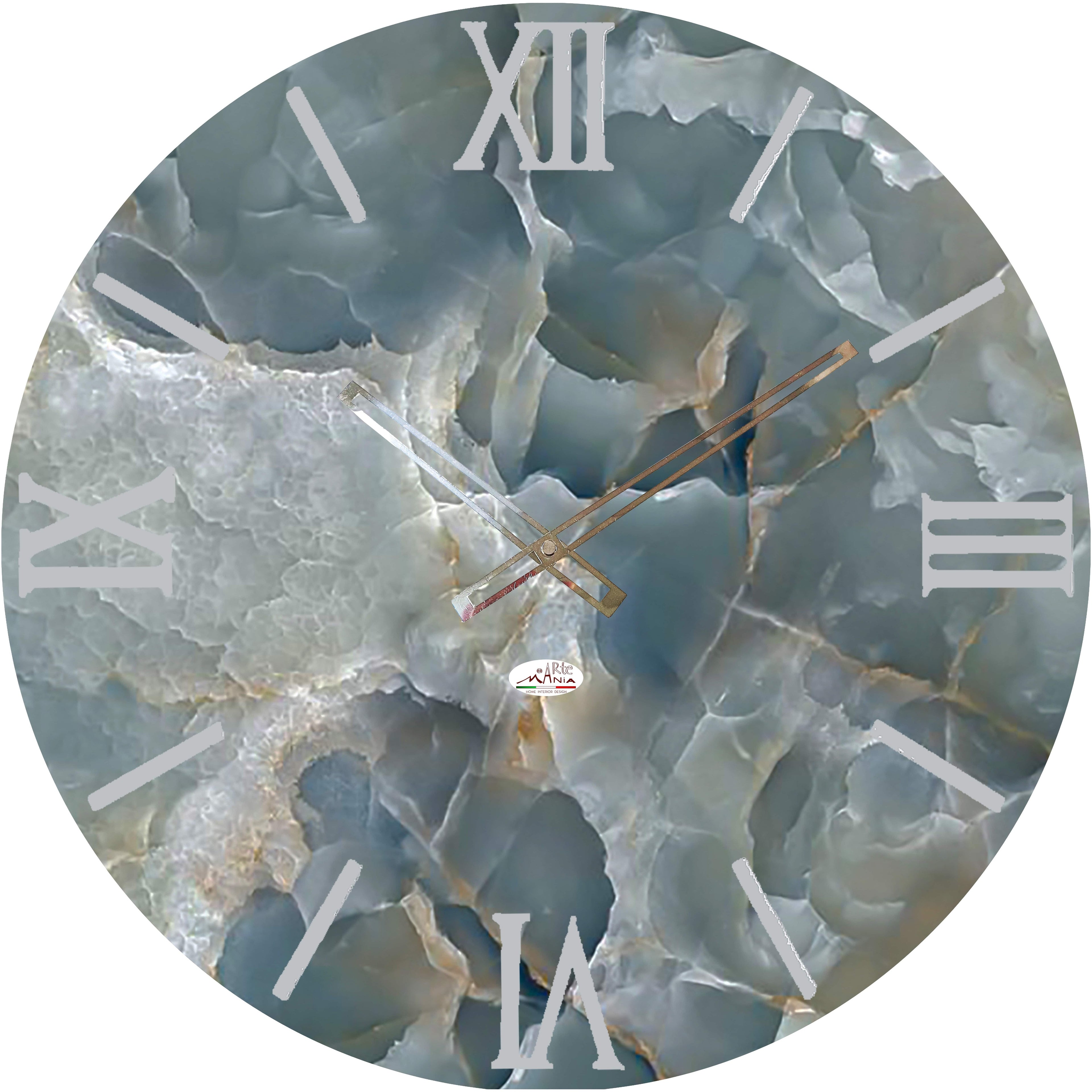 Orologio da Parete Personalizzabile con Effetto Marmo 60x60 cm