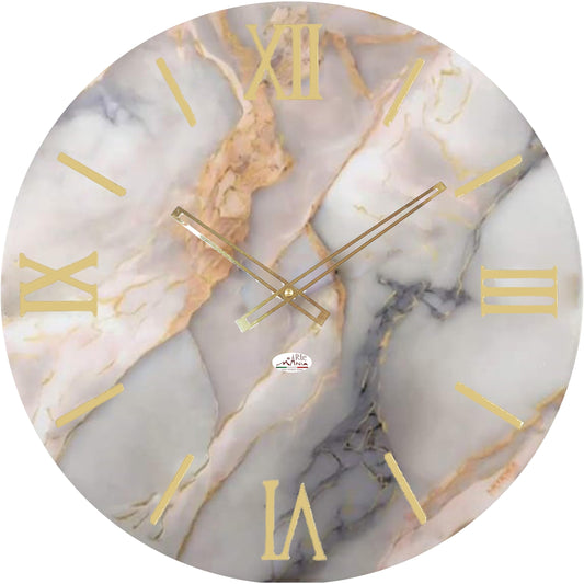 Orologio da Parete Personalizzabile con Effetto Marmo 60x60 cm