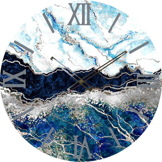 Orologio da Parete Personalizzabile con Effetto Marmo 60x60 cm