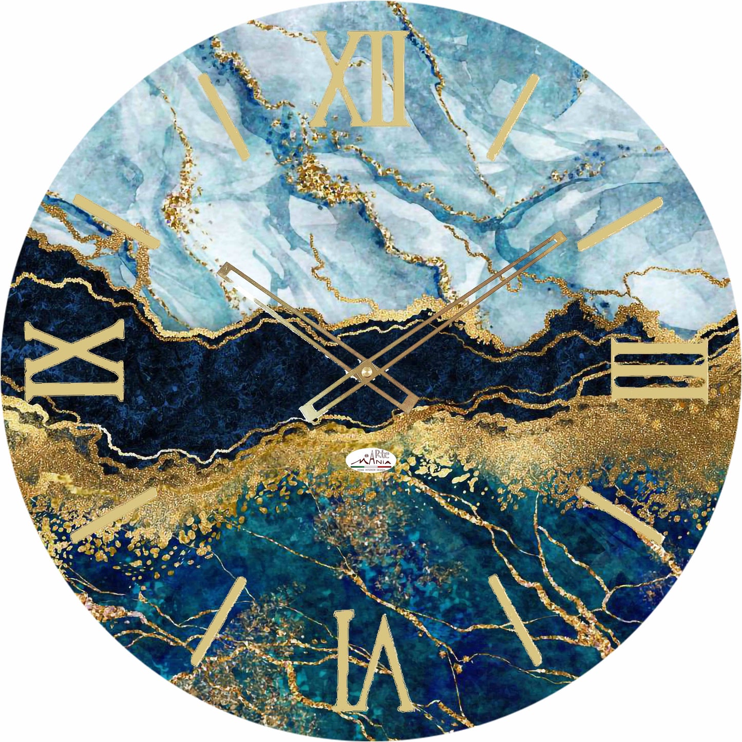 Orologio da Parete Personalizzabile con Effetto Marmo 60x60 cm