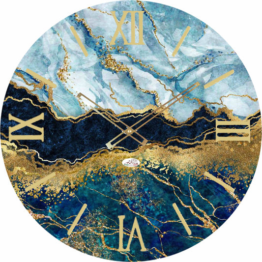 Orologio da Parete Personalizzabile con Effetto Marmo 60x60 cm