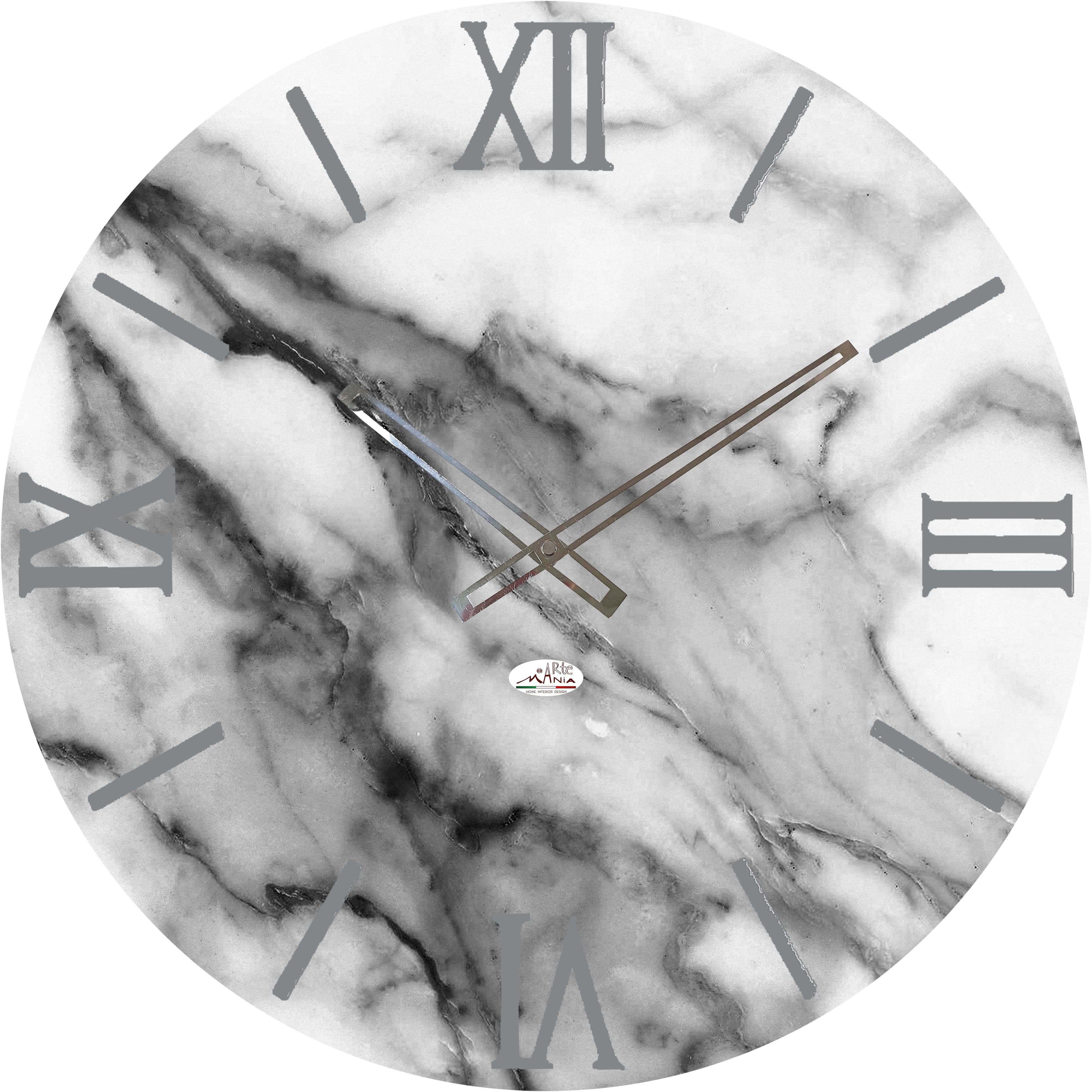Orologio da Parete Personalizzabile con Effetto Marmo 60x60 cm