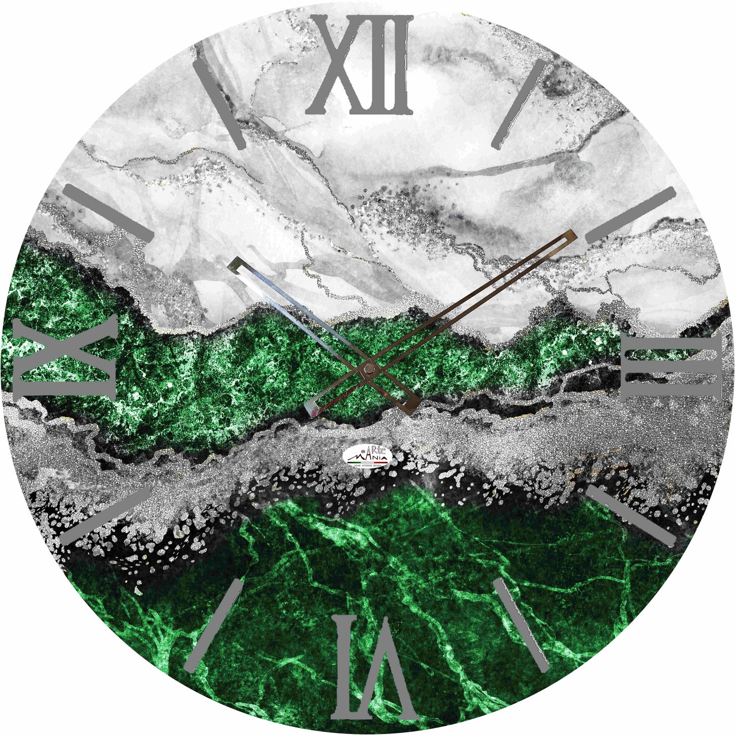 Orologio da Parete Personalizzabile con Effetto Marmo 60x60 cm