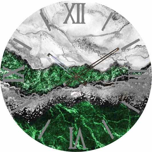 Orologio da Parete Personalizzabile con Effetto Marmo 60x60 cm
