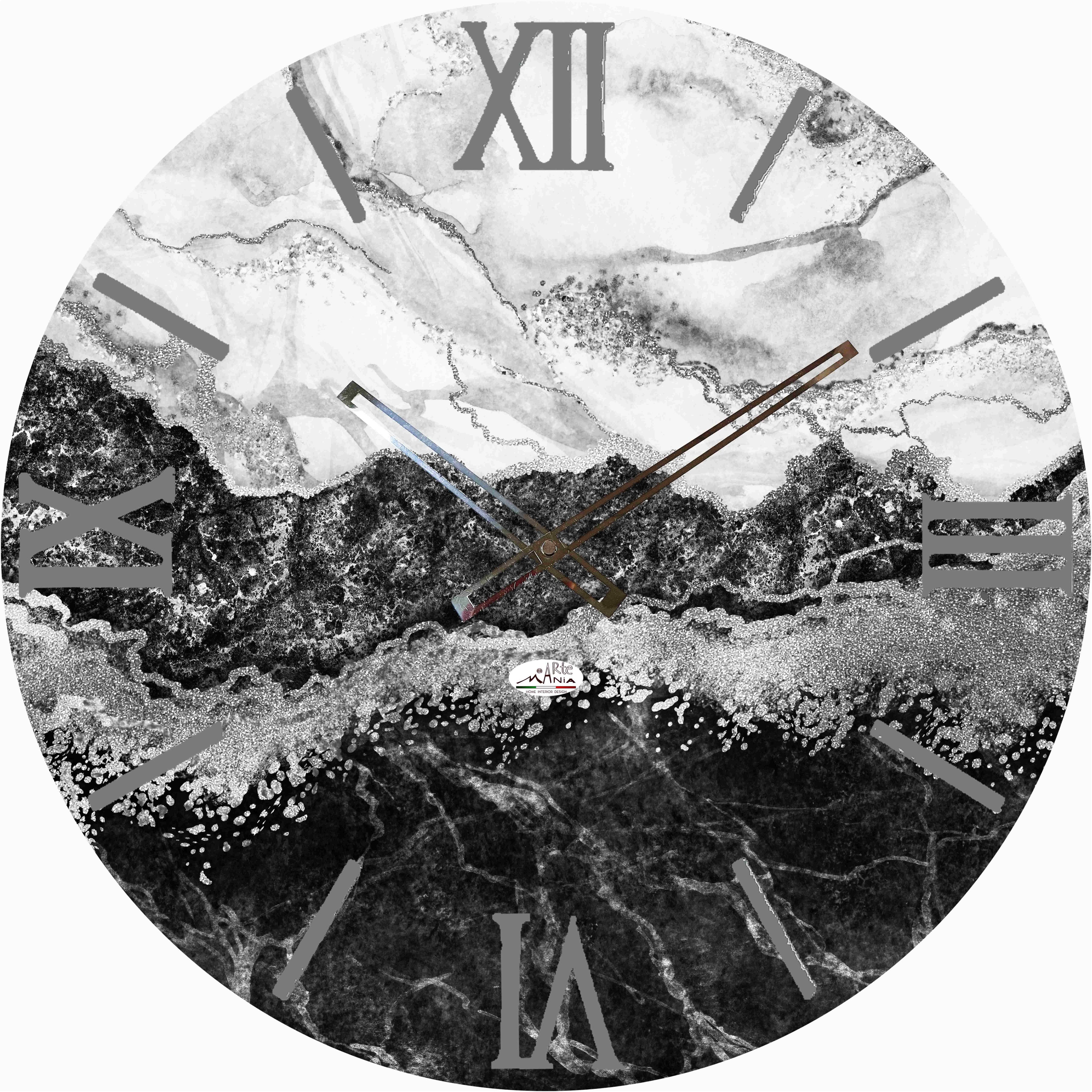 Orologio da Parete Personalizzabile con Effetto Marmo 60x60 cm