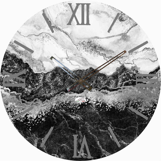 Orologio da Parete Personalizzabile con Effetto Marmo 60x60 cm