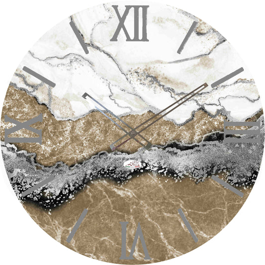 Orologio da Parete Personalizzabile con Effetto Marmo 60x60 cm
