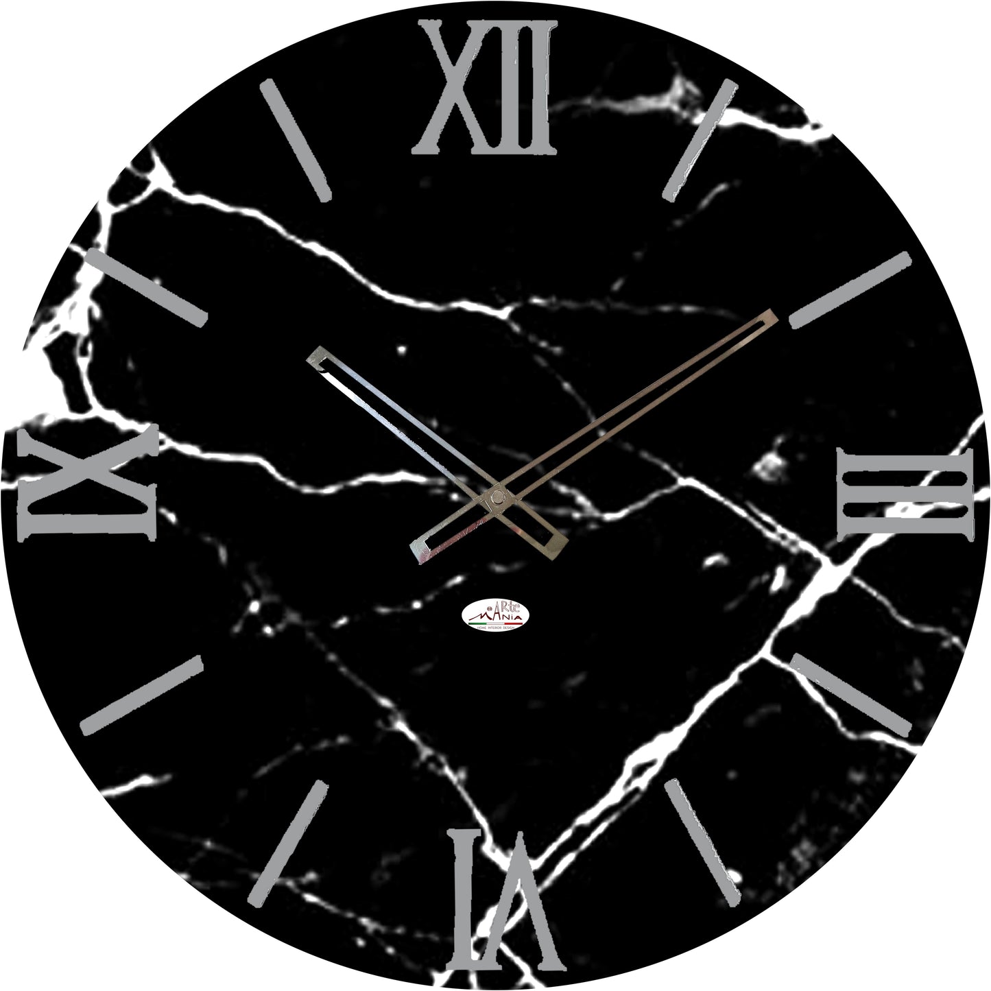 Orologio da Parete Personalizzabile con Effetto Marmo 60x60 cm