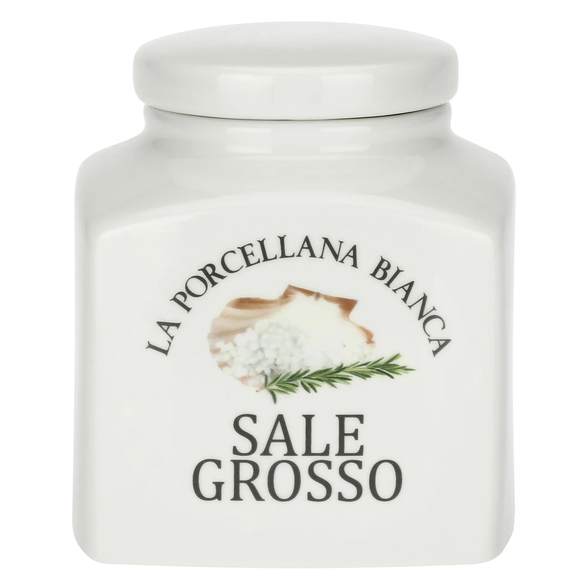 Barattolo Sale Grosso 1 L- Porcellana Bianca