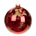 Glass Jewel holly/berry Ball 15 cm - Goodwill