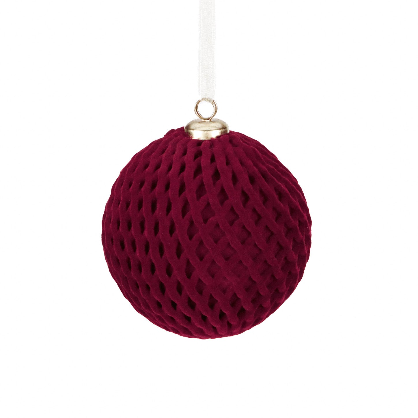 Sfera in Velluto Borgogna con Effetto 3D 10 cm - Goodwill