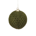Sfera Decorativa in Velluto Verde 10 cm - Goodwill