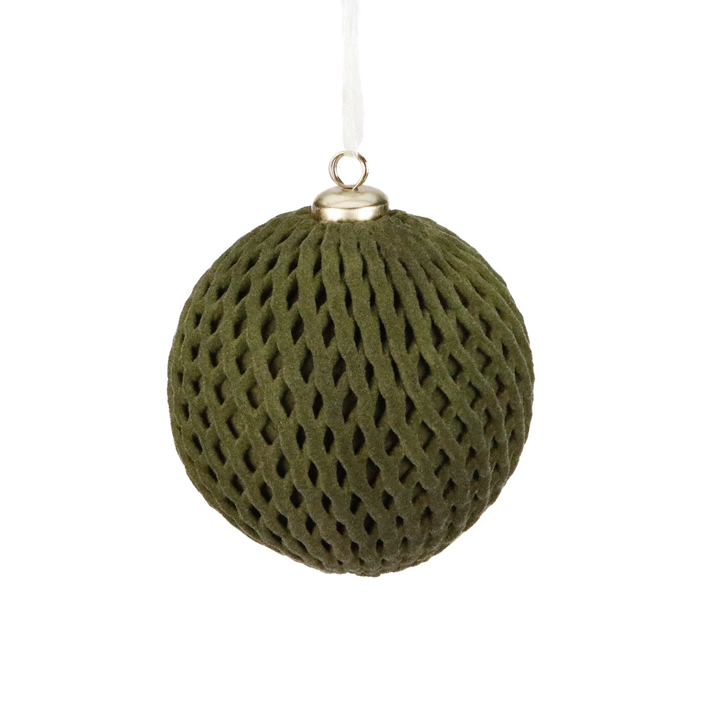 Sfera Decorativa in Velluto Verde 10 cm - Goodwill