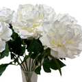 Peonia Bianca Realistica in Lattice e Plastica
