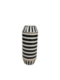Vaso Righe Orizzontali con Dettagli Oro 34 h cm - L'Arte dei Nacchi