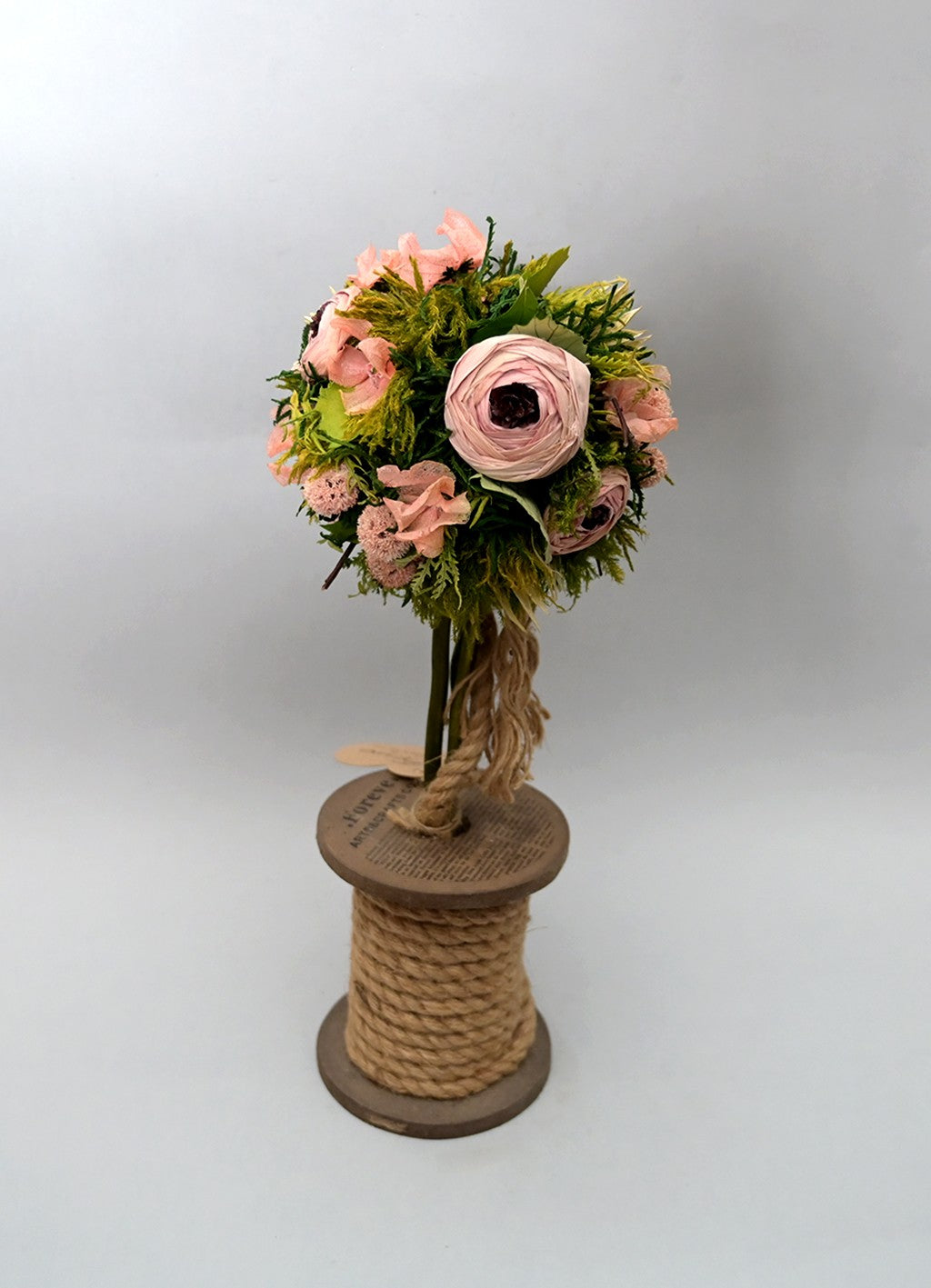 Pianta Decorativa con Base in Legno