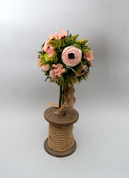 Pianta Decorativa con Base in Legno