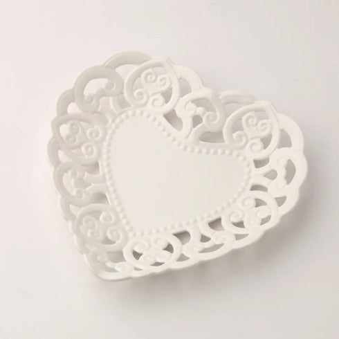 Piatto a Cuore in Porcellana Traforata - Hervit