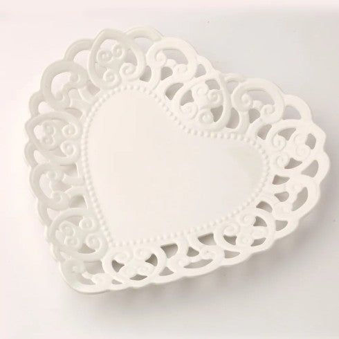 Piatto a Cuore in Porcellana Traforata - Hervit