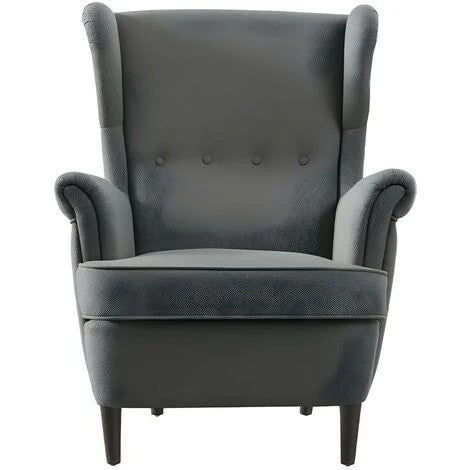 Poltrona in Velluto Grigio Scuro 96 h cm