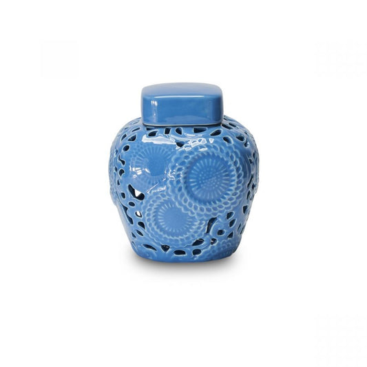 Potiche Traforata della Linea "Kyoto" Blu