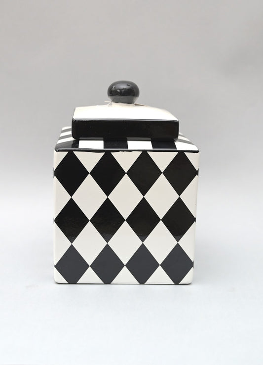 Potiche a Scacchi in Ceramica