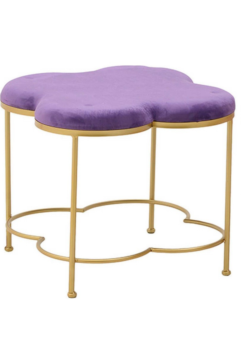 Pouf in Velluto Viola