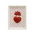 Quadretto Cuore Sacro Porcellana 15.5x20 cm -Amagè